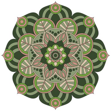 Oryantal desen. Geleneksel süs boyama yuvarlak. Mandala. 