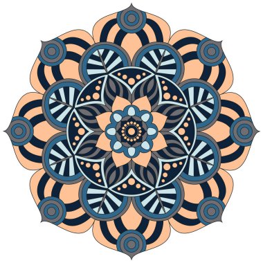 Oryantal desen. Geleneksel süs boyama yuvarlak. Mandala. 