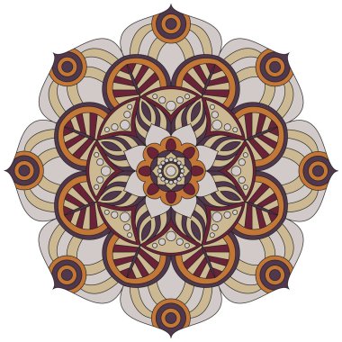 Oryantal desen. Geleneksel süs boyama yuvarlak. Mandala. 