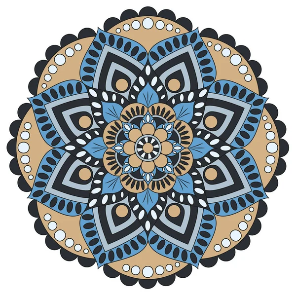 Patrón oriental. ornamento redondo tradicional para colorear. Mandala. . — Archivo Imágenes Vectoriales