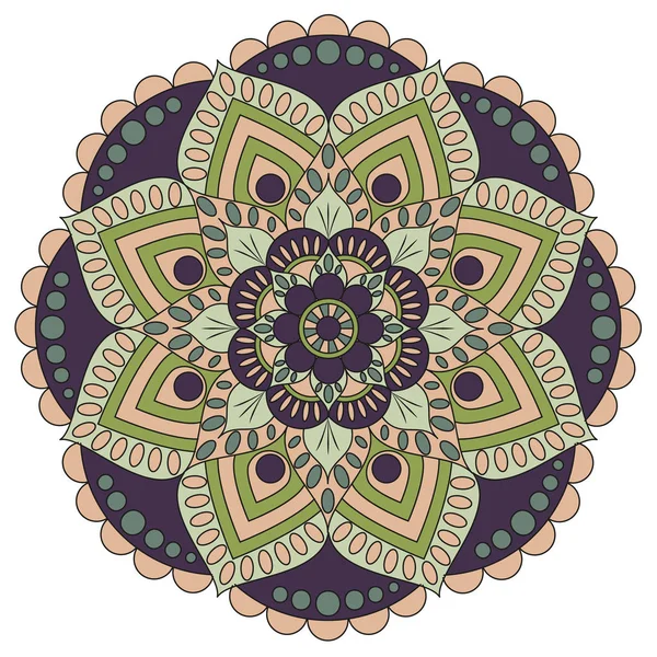 Orientalny wzór. Tradycyjne okrągły ornament kolorowanki. Mandala. — Wektor stockowy