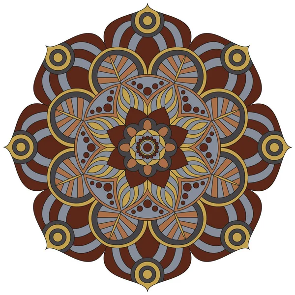 Patrón oriental. ornamento redondo tradicional para colorear. Mandala. . — Archivo Imágenes Vectoriales