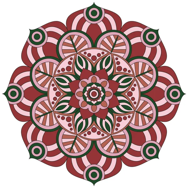 Orientalisches Muster. traditionelle runde Färbung Ornament. Mandala. — Stockvektor