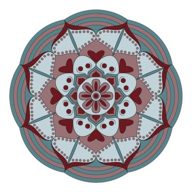 Oryantal desen. Geleneksel süs boyama yuvarlak. Mandala. 