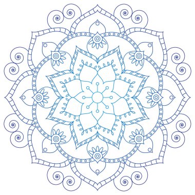 Oryantal desen. Geleneksel süs boyama yuvarlak. Mandala. 