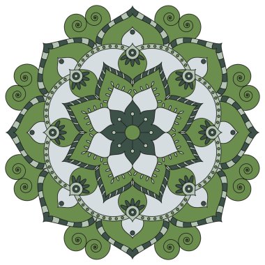 Oryantal desen. Geleneksel süs boyama yuvarlak. Mandala. 