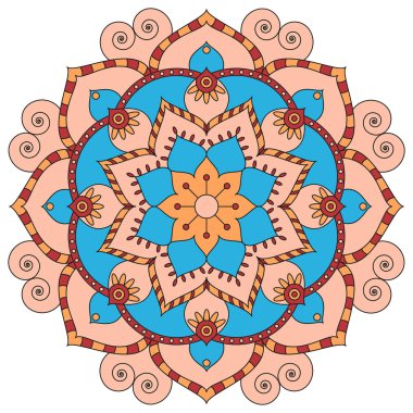 Oryantal desen. Geleneksel süs boyama yuvarlak. Mandala. 