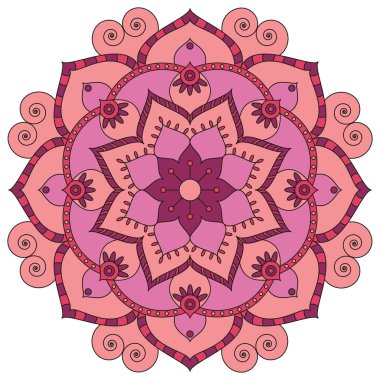 Oryantal desen. Geleneksel süs boyama yuvarlak. Mandala. 