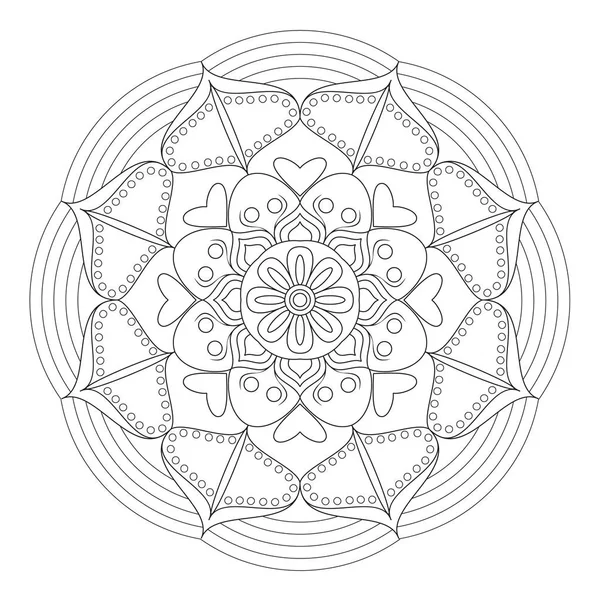 Patrón oriental. ornamento redondo tradicional para colorear. Mandala. . — Vector de stock