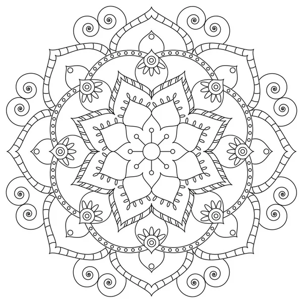 Восточный узор. Традиционный круглый орнамент. Мандала . — стоковый вектор