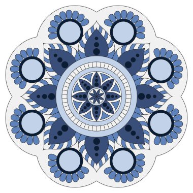 Oryantal desen. Geleneksel süs boyama yuvarlak. Mandala. 