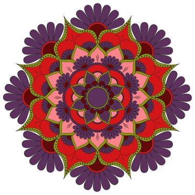 Oryantal desen. Geleneksel süs boyama yuvarlak. Mandala. 