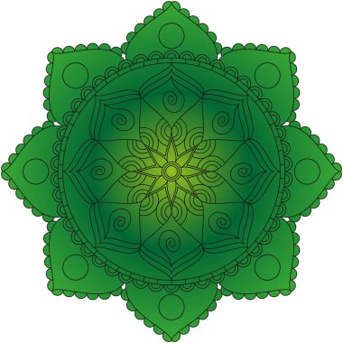 Oryantal desen. Geleneksel süs boyama yuvarlak. Mandala. 