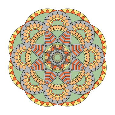 Oryantal desen. Geleneksel süs boyama yuvarlak. Mandala. 