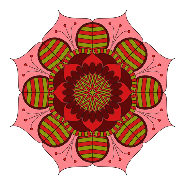 Orientalisches Muster. traditionelle runde Färbung Ornament. Mandala. — Stockvektor