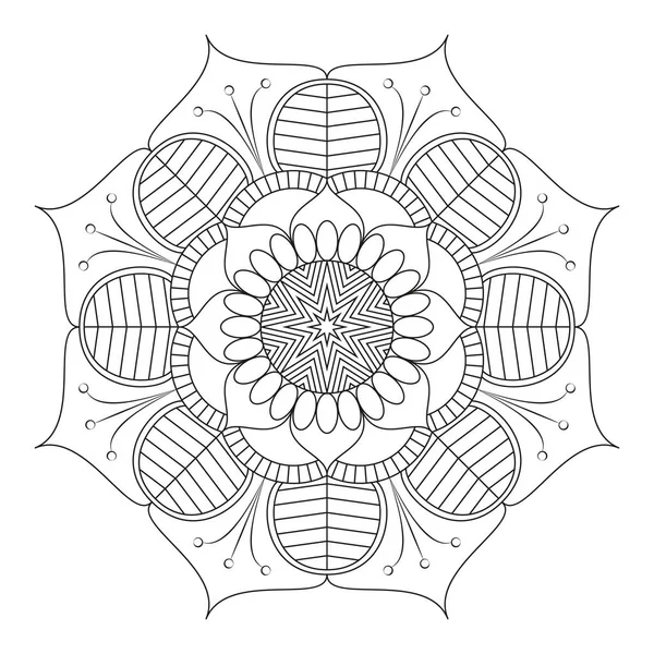 Patrón oriental. ornamento redondo tradicional para colorear. Mandala. . — Vector de stock