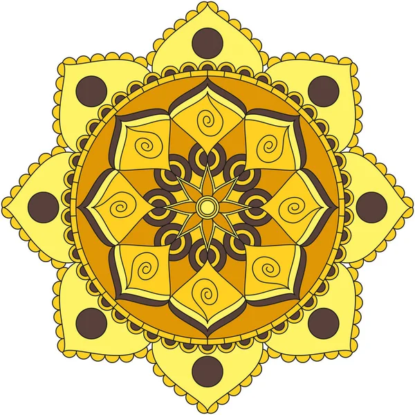 Patrón oriental. ornamento redondo tradicional para colorear. Mandala. . — Vector de stock