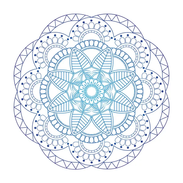 Oriental pattern. Traditional round coloring ornament. Mandala. — Stock Vector