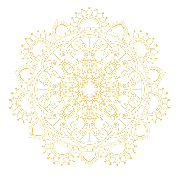 Oriental pattern. Traditional round coloring ornament. Mandala. — Stock Vector