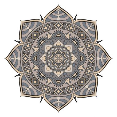 Çiçek mandalalar. Vintage dekoratif öğeler. Oryantal desen, 