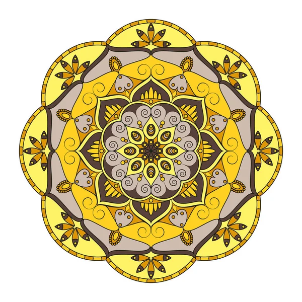 Blomma Mandalas. Vintage dekorativa element. Orientaliska mönster, — Stock vektor