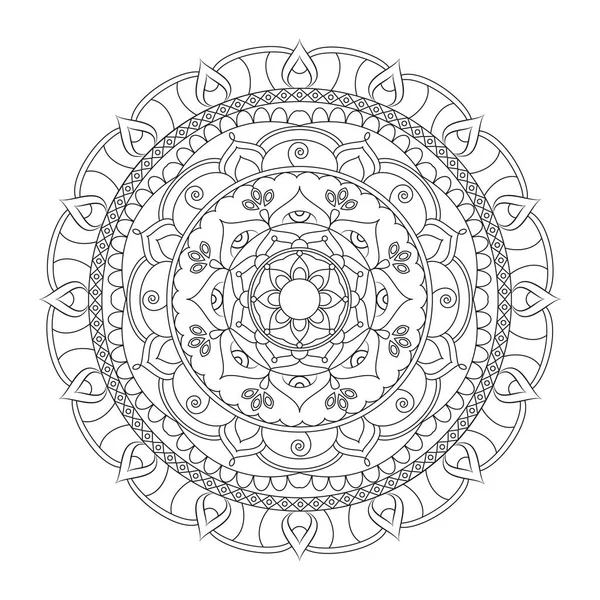 Flower Mandala. Vintage decorative elements. Oriental pattern, v — Stock Vector