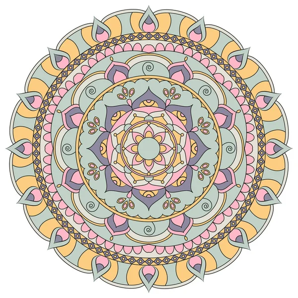 Blomma Mandalas. Vintage dekorativa element. Orientaliska mönster, — Stock vektor