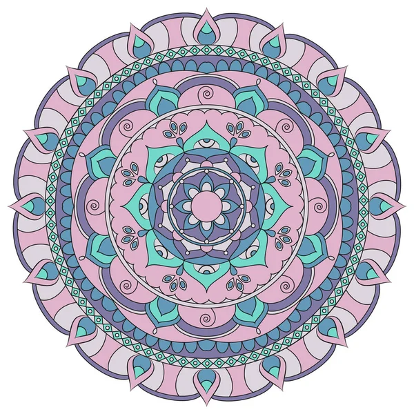 Mandalas de flores. Elementos decorativos vintage. Patrón oriental , — Archivo Imágenes Vectoriales