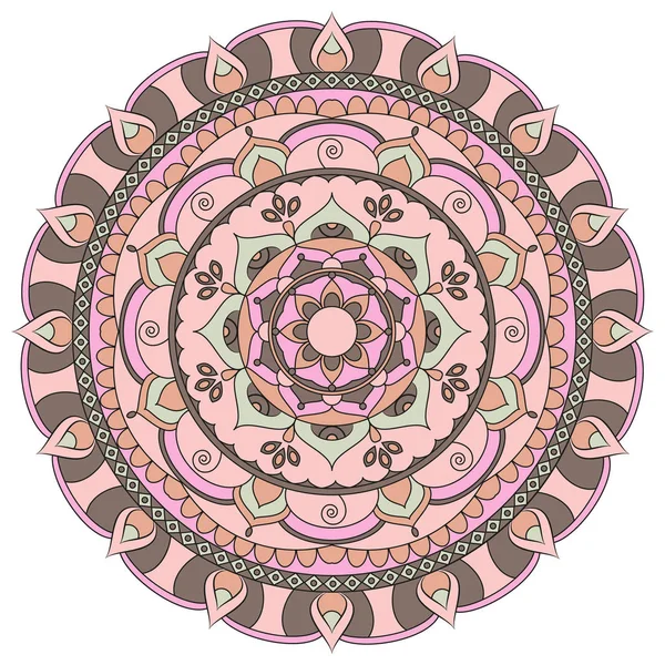 Bloemen mandala's. Vintage decoratieve elementen. Oosterse patroon, — Stockvector