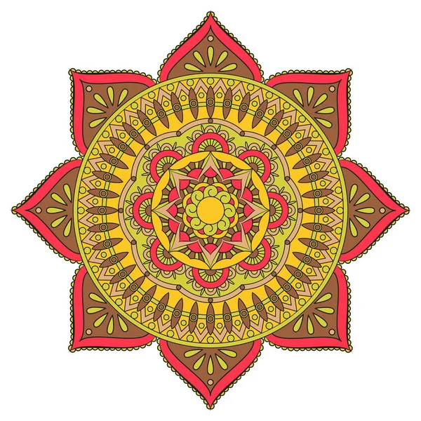 Kwiatem Mandalas. Vintage elementy dekoracyjne. Orientalny wzór, — Wektor stockowy