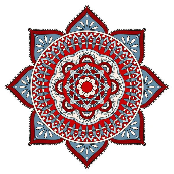 Mandalas aux fleurs. Éléments décoratifs vintage. Schéma oriental , — Image vectorielle