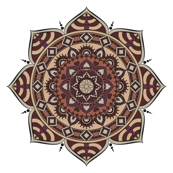 Mandalas de flores. Elementos decorativos vintage. Patrón oriental , — Archivo Imágenes Vectoriales