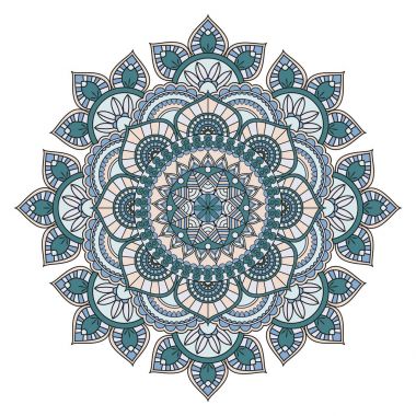 Çiçek mandalalar. Vintage dekoratif öğeler. Oryantal desen, 