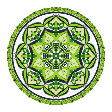 Çiçek mandalalar. Vintage dekoratif öğeler. Oryantal desen, 