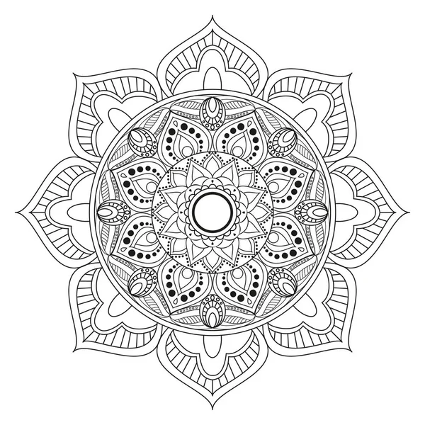 Mandala di fiori. Elementi decorativi vintage. Modello orientale, v — Vettoriale Stock