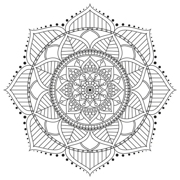 Mandala di fiori. Elementi decorativi vintage. Modello orientale, v — Vettoriale Stock