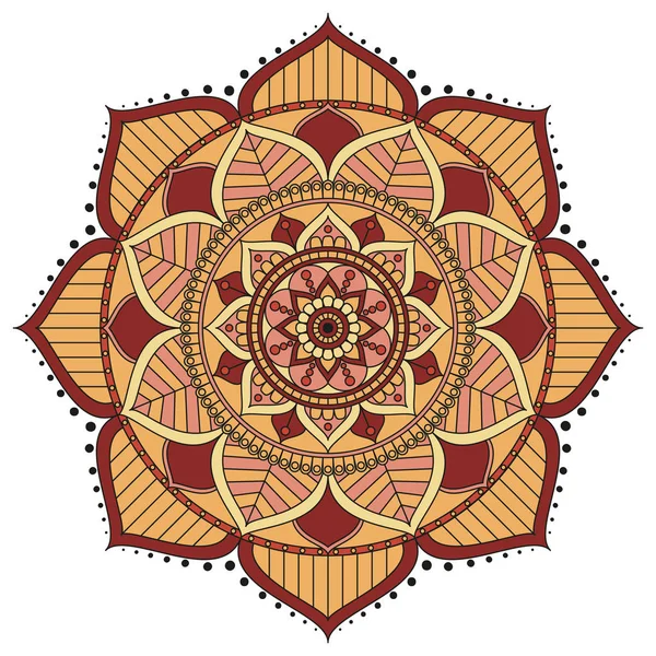 Flower Mandalas. Vintage decorative elements. Oriental pattern, — Stock Vector