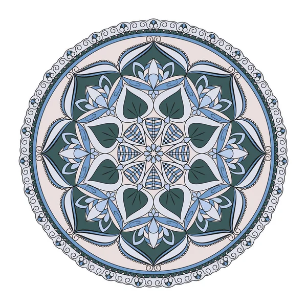 Mandalas de flores. Elementos decorativos vintage. Patrón oriental , — Vector de stock