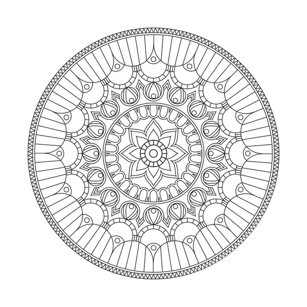 Çiçek Mandala. Vintage dekoratif öğeler. Oryantal desen, v — Stok Vektör