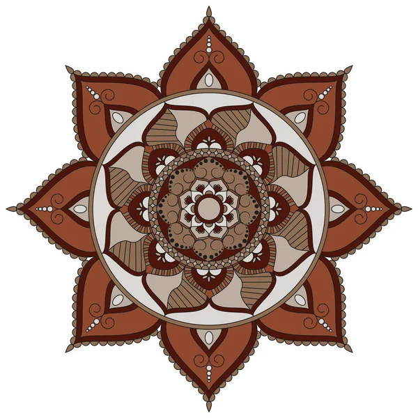 Mandalas de flores. Elementos decorativos vintage. Patrón oriental , — Archivo Imágenes Vectoriales