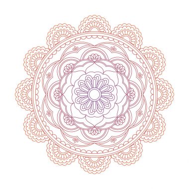 Çiçek mandalalar. Vintage dekoratif öğeler. Oryantal desen, 