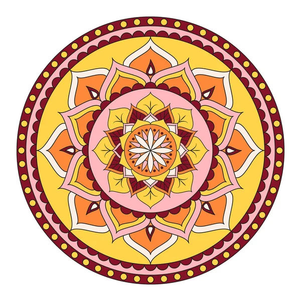 Mandalas de flores. Elementos decorativos vintage. Padrão oriental , — Vetor de Stock