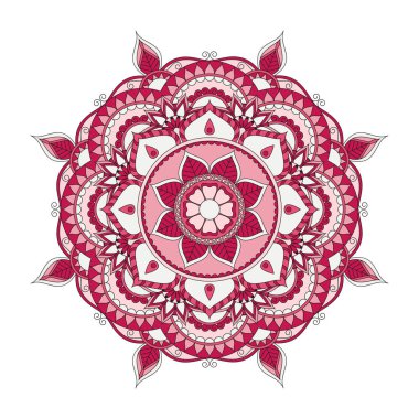 Çiçek mandalalar. Vintage dekoratif öğeler. Oryantal desen, 