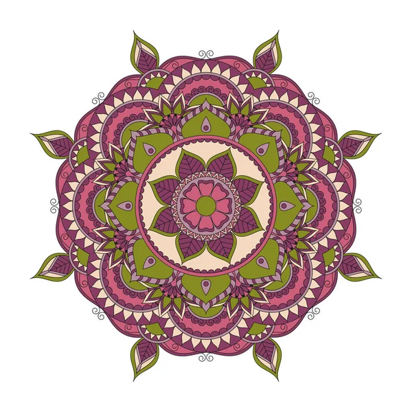 Mandalas de flores. Elementos decorativos vintage. Patrón oriental , — Archivo Imágenes Vectoriales