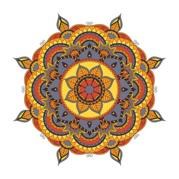 Mandalas aux fleurs. Éléments décoratifs vintage. Schéma oriental , — Image vectorielle