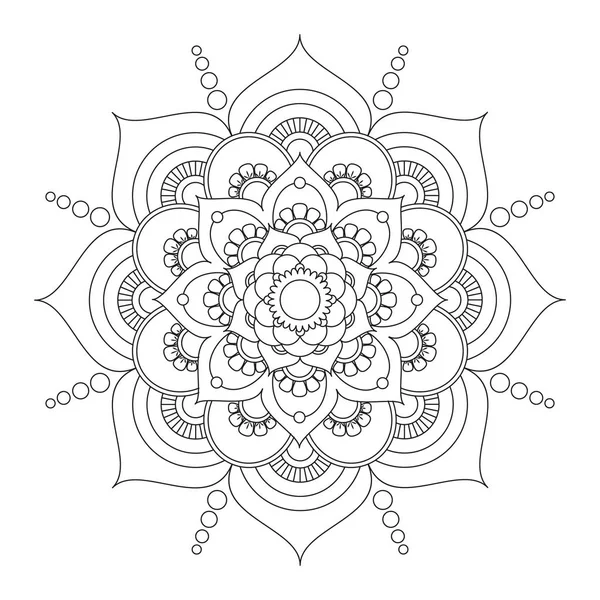 Mandala Flor. Elementos decorativos vintage. Padrão oriental, v — Vetor de Stock