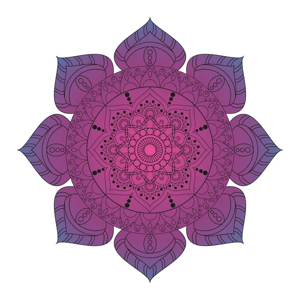 Flower Mandalas. Vintage decorative elements. Oriental pattern, — Stock Vector
