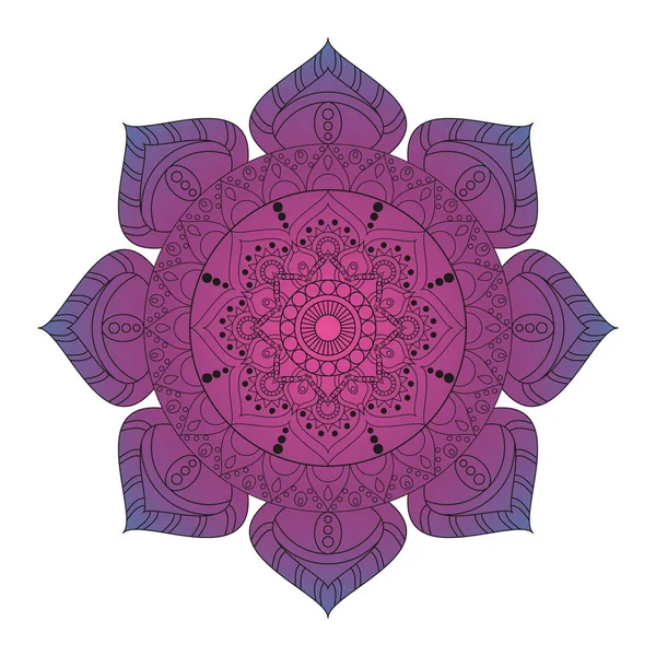 Mandalas aux fleurs. Éléments décoratifs vintage. Schéma oriental , — Image vectorielle