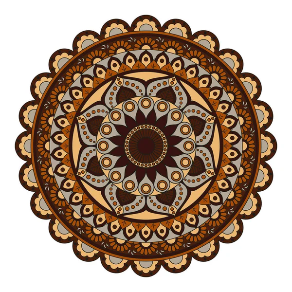 Mandalas de flores. Elementos decorativos vintage. Patrón oriental , — Archivo Imágenes Vectoriales