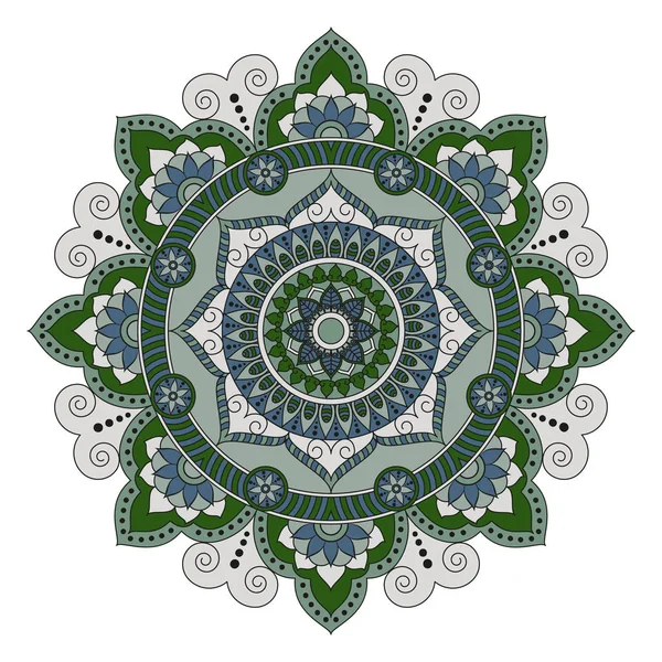 Mandalas de flores. Elementos decorativos vintage. Patrón oriental , — Vector de stock